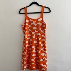 White and Orange retro dress